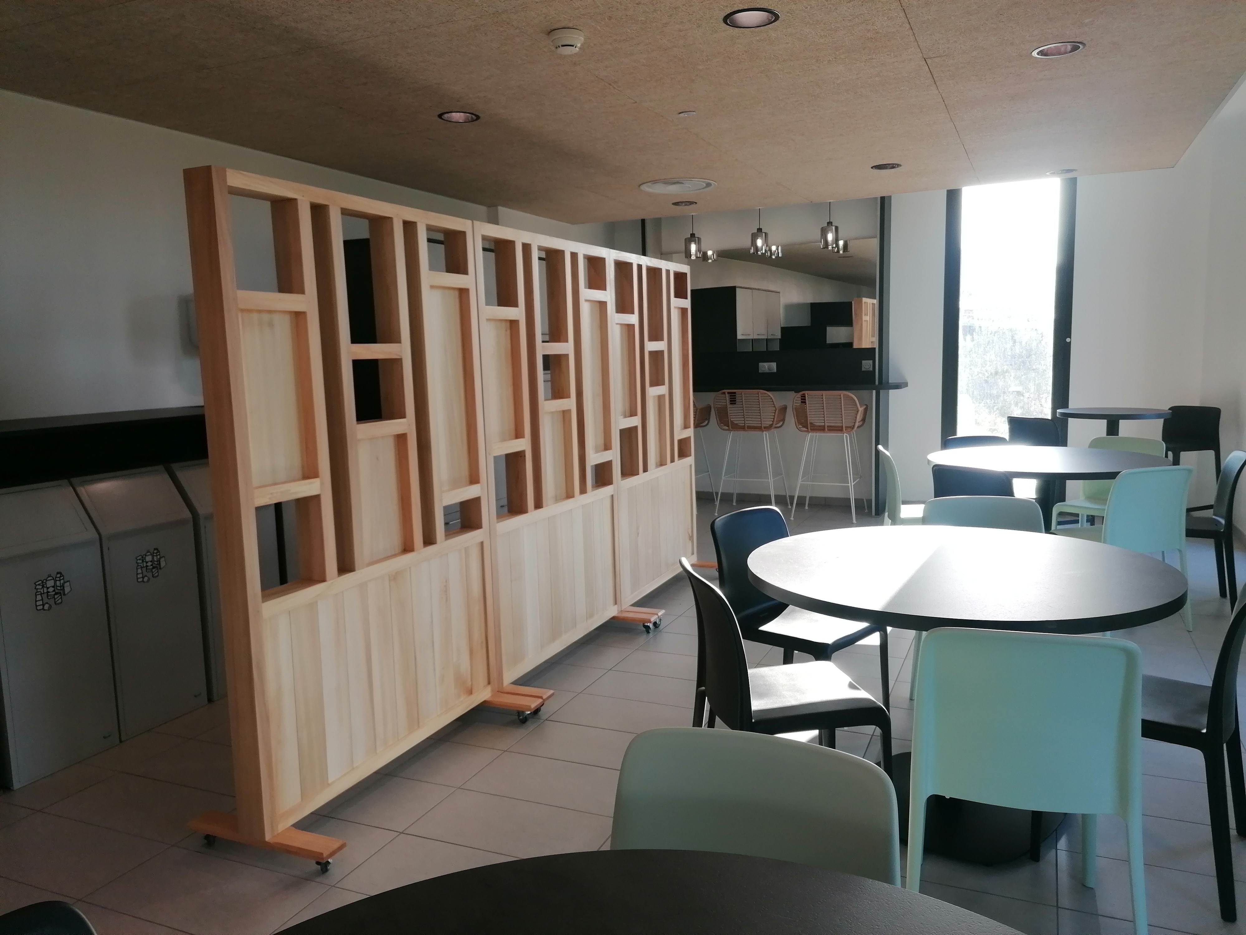 Claustra mobile peuplier massif - Atelier cannelle