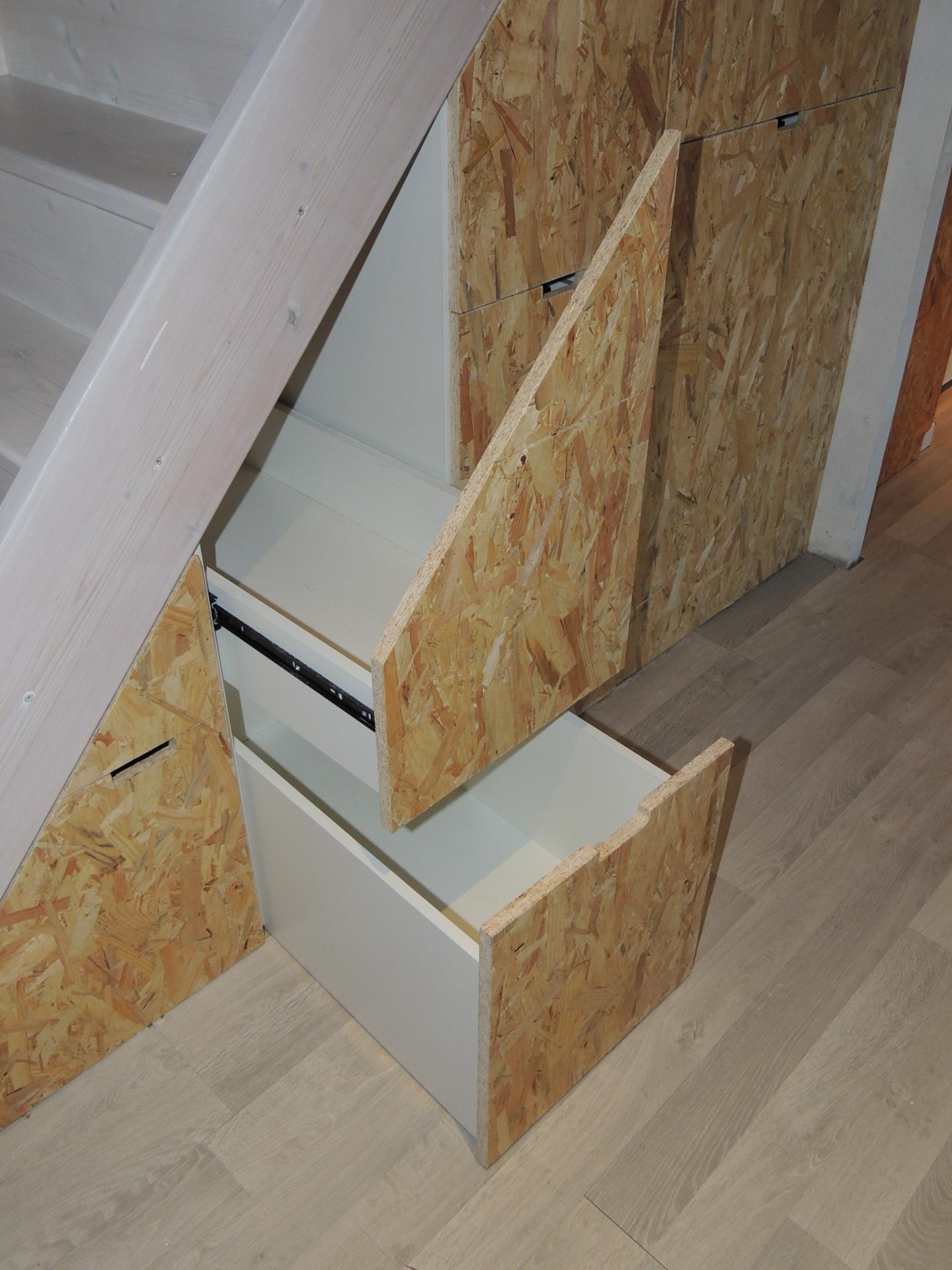 www.ateliercannelle.com, tiroir sous escalier
